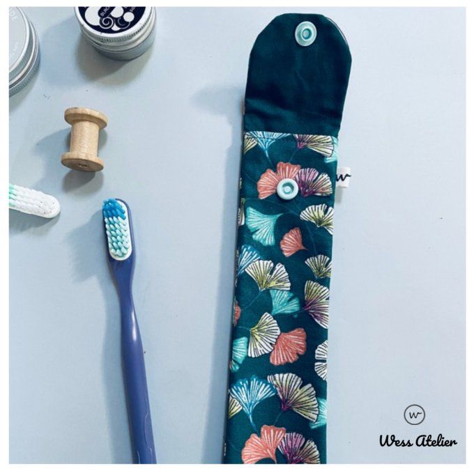 Étui Brosse à dent « Ginkgo vert »  